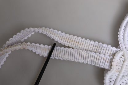 Dolce & Gabbana White Cordonetto Lace Beatrice Tote Shopping Bag