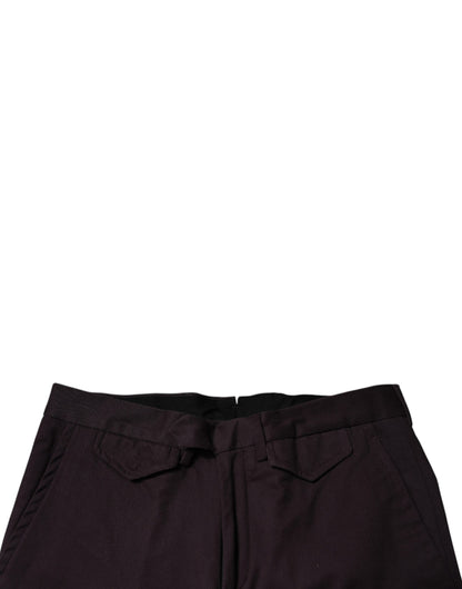 BENCIVENGA Braune Slim Fit Herren Anzughose aus reiner Baumwolle