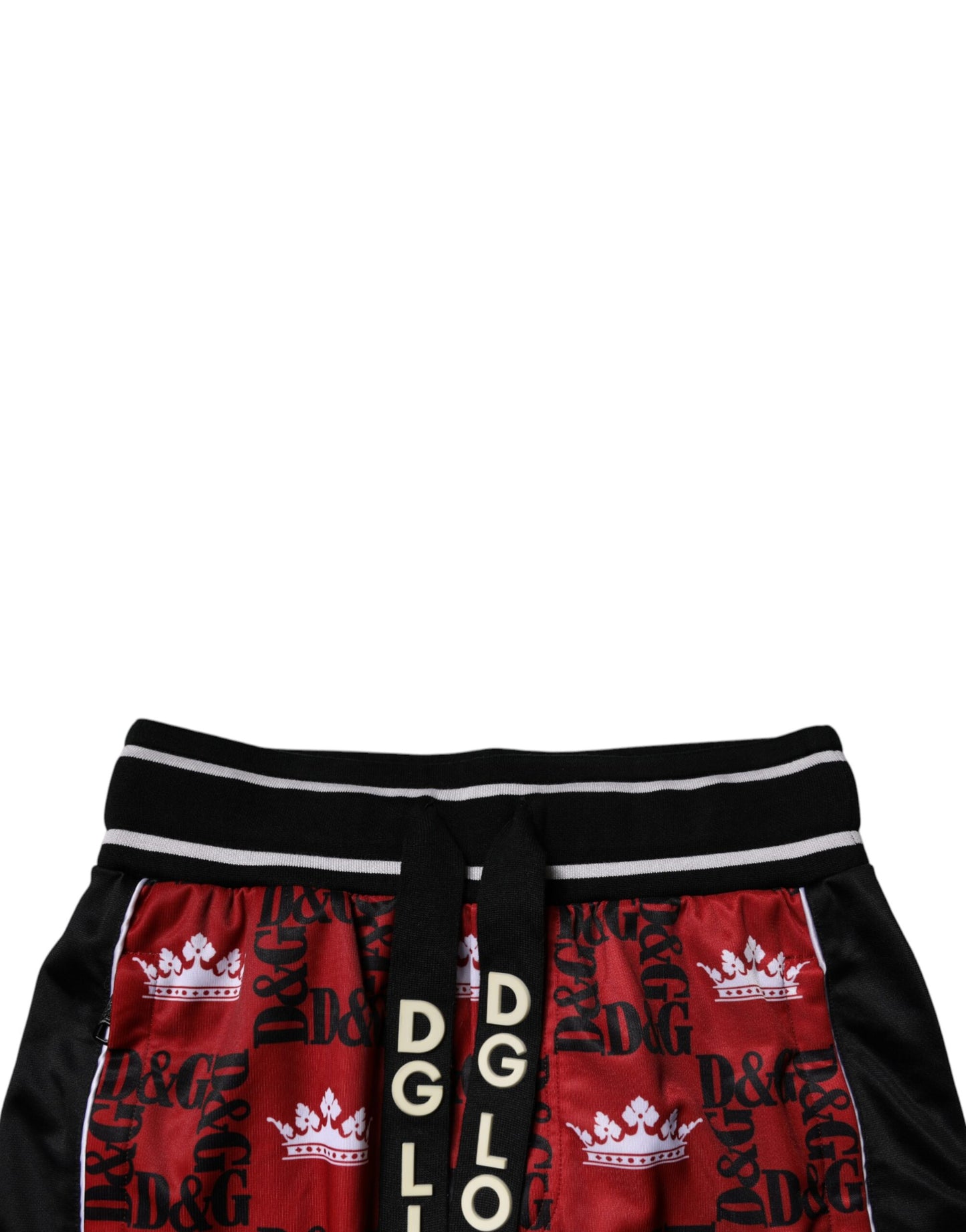 Dolce &amp; Gabbana Red Crown Logo Monogram Herren Jogginghose