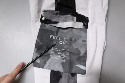 Dolce &amp; Gabbana – Weiße Cargo-Jogginghose aus Baumwolle