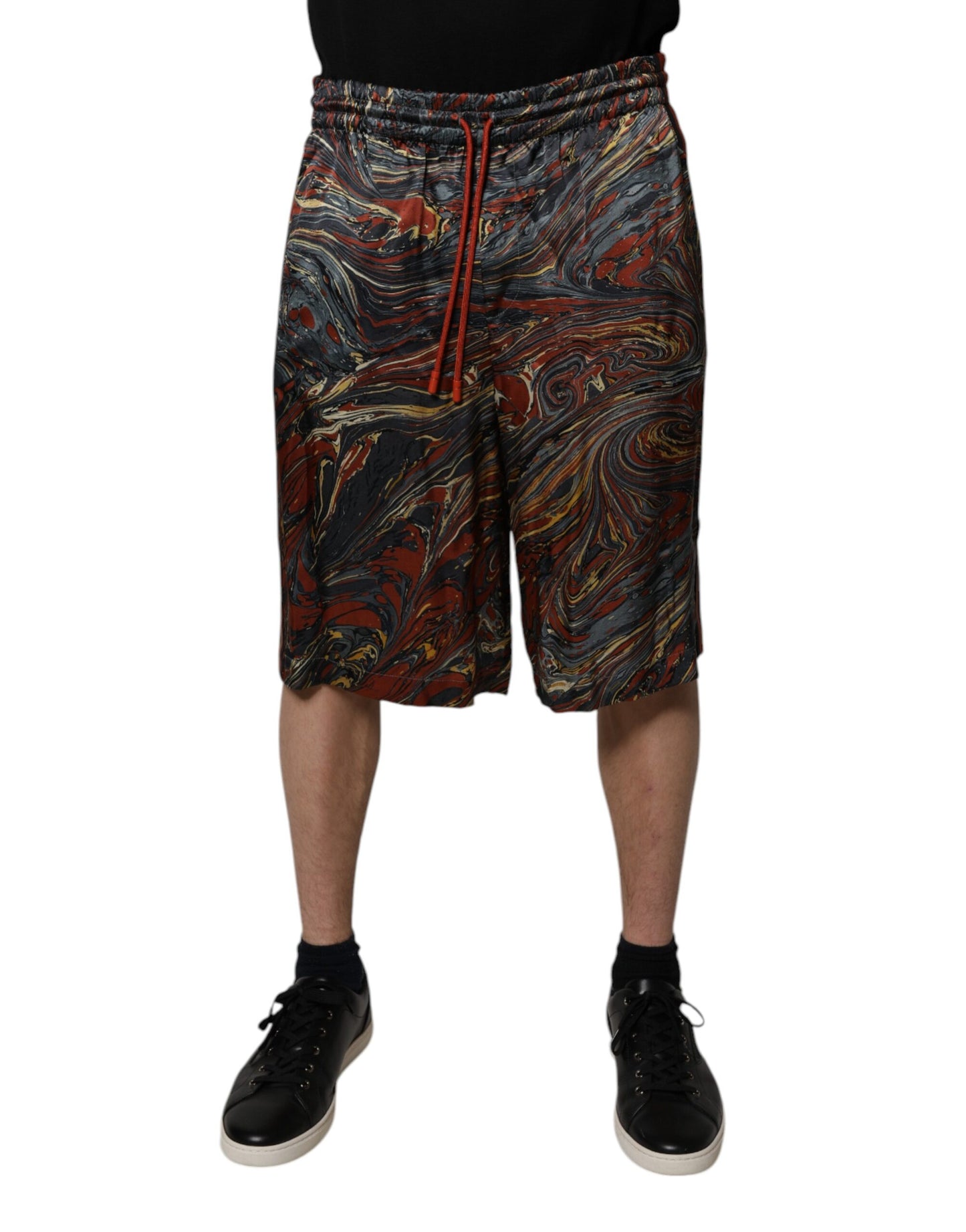 Dolce &amp; Gabbana – Bermudashorts mit mehrfarbigem Marmor-Print