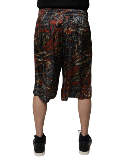 Dolce &amp; Gabbana – Bermudashorts mit mehrfarbigem Marmor-Print