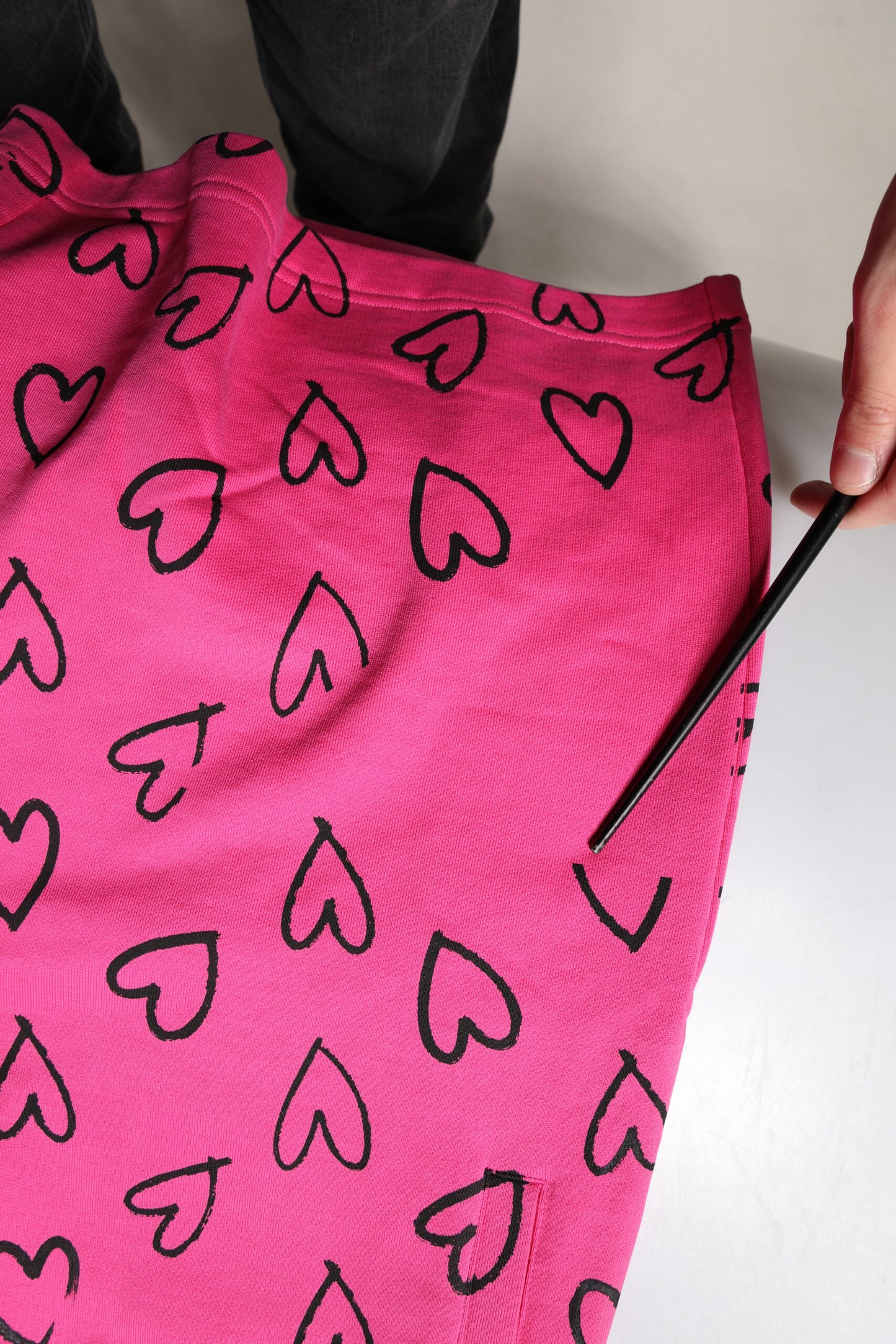 Dolce &amp; Gabbana – Rosa Bermudashorts aus Baumwolle mit Herz-Print