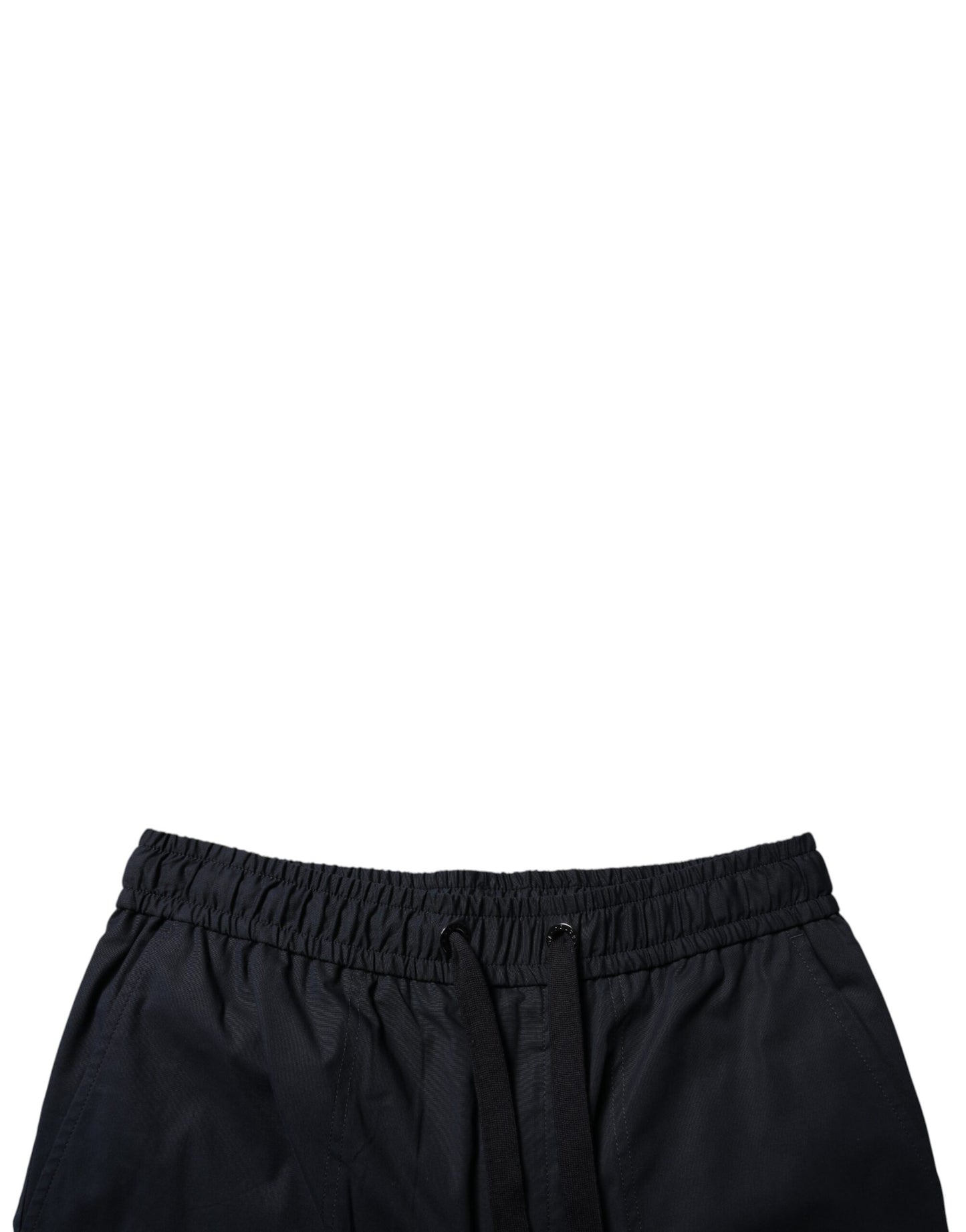 Dolce &amp; Gabbana Schwarze Baumwoll-Sweatshorts Herren-Bermudashorts