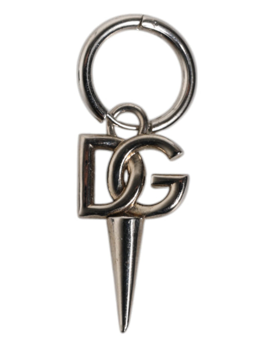 Dolce & Gabbana Silver Brass DG Logo Metal Ring Holder Keychain Keyring