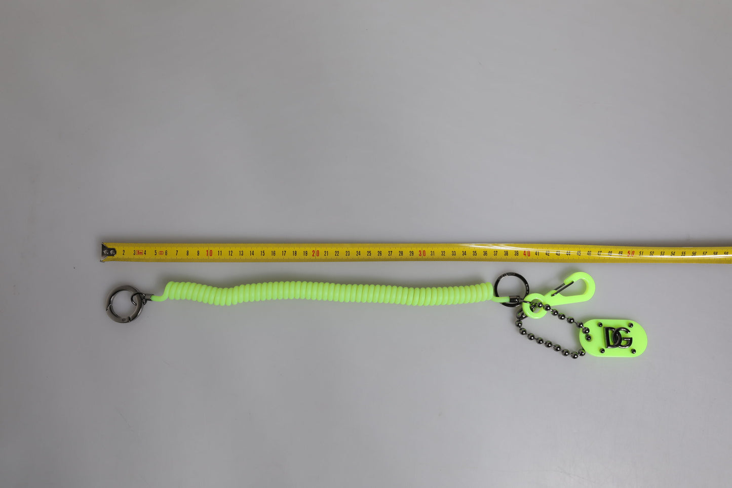 Dolce &amp; Gabbana Grüner federnder Schlüsselanhänger mit DG-Logo für Herren
