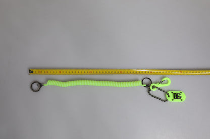 Dolce &amp; Gabbana Grüner federnder Schlüsselanhänger mit DG-Logo für Herren