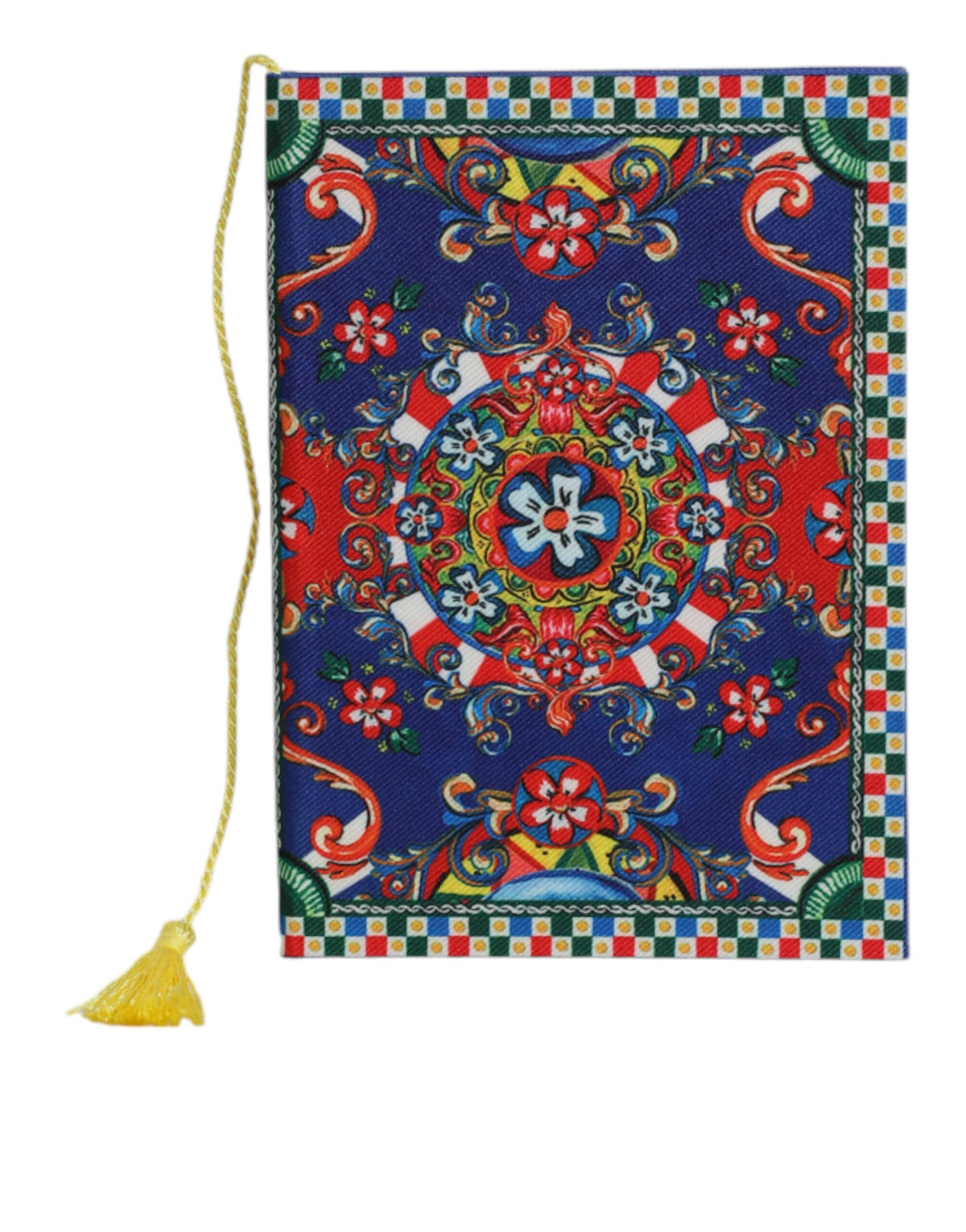 Dolce &amp; Gabbana Mehrfarbiges Polyester-Notizbuch mit Carretto Siciliano-Aufdruck