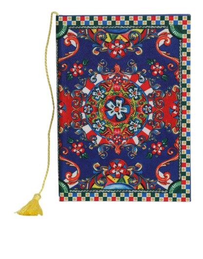 Dolce &amp; Gabbana Mehrfarbiges Polyester-Notizbuch mit Carretto Siciliano-Aufdruck