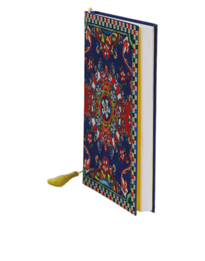 Dolce &amp; Gabbana Mehrfarbiges Polyester-Notizbuch mit Carretto Siciliano-Aufdruck