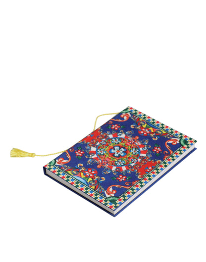 Dolce &amp; Gabbana Mehrfarbiges Polyester-Notizbuch mit Carretto Siciliano-Aufdruck