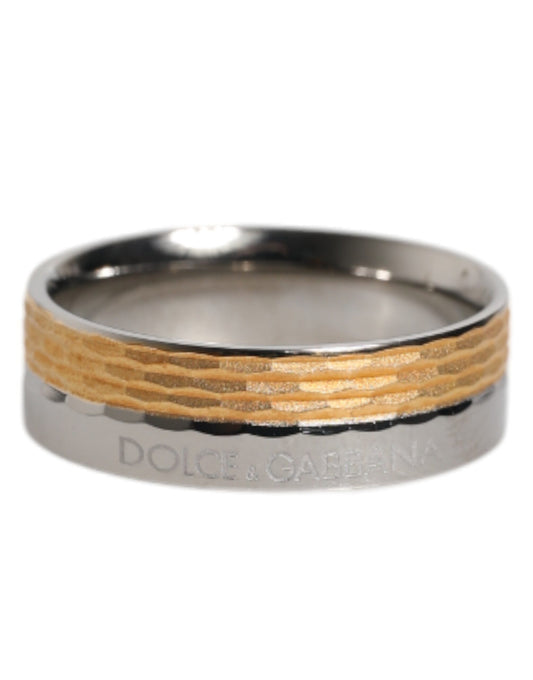 Dolce &amp; Gabbana – Goldfarbener Ring aus echtem Messing mit DG-Logo