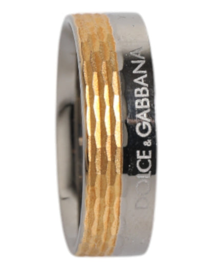 Dolce &amp; Gabbana – Goldfarbener Ring aus echtem Messing mit DG-Logo