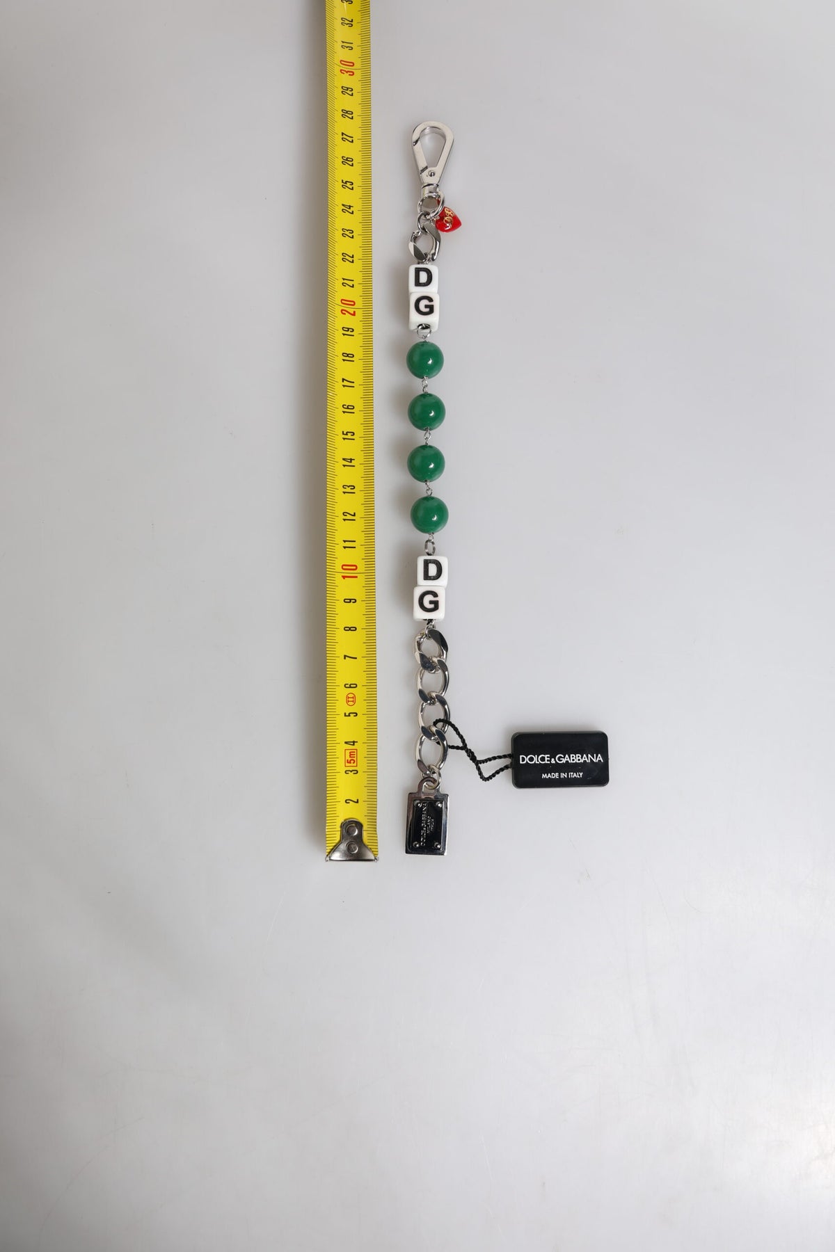 Dolce &amp; Gabbana – Charm-Armband mit Würfel-Logo aus silberfarbenem Messing