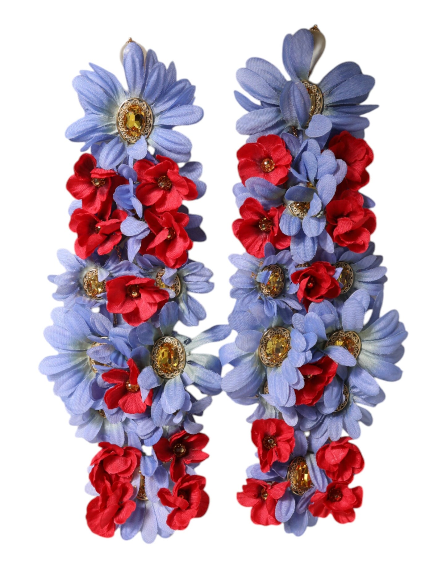 Dolce &amp; Gabbana – Ohrclips aus goldfarbenem Messing mit floralem Kristall