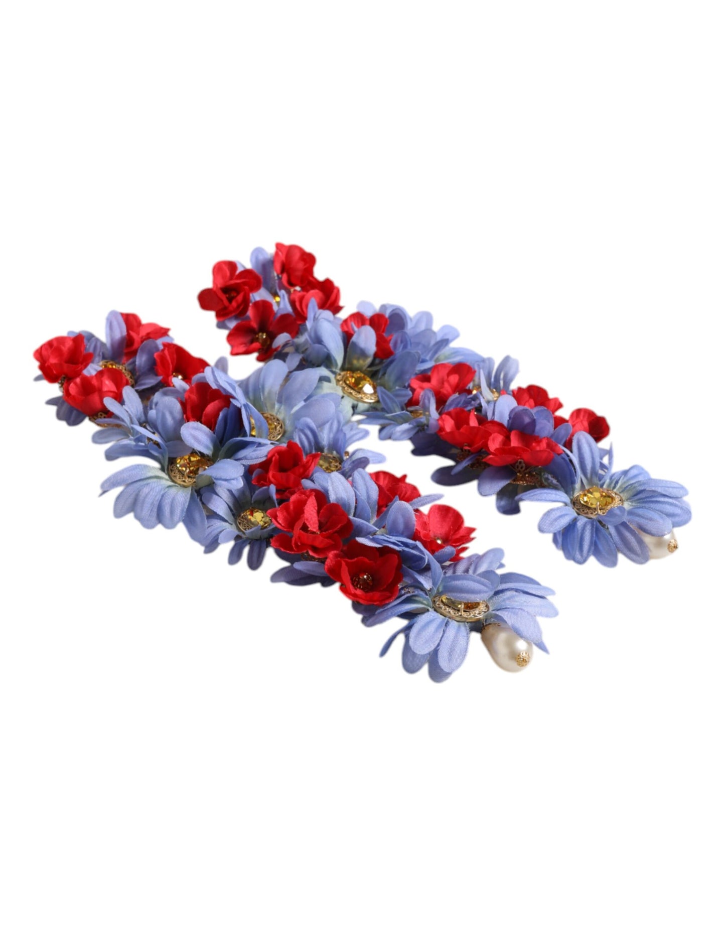 Dolce &amp; Gabbana – Ohrclips aus goldfarbenem Messing mit floralem Kristall