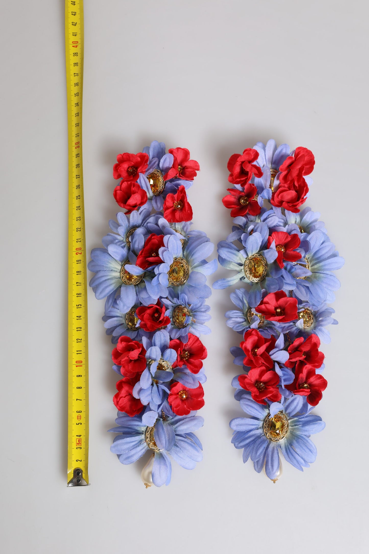 Dolce &amp; Gabbana – Ohrclips aus goldfarbenem Messing mit floralem Kristall