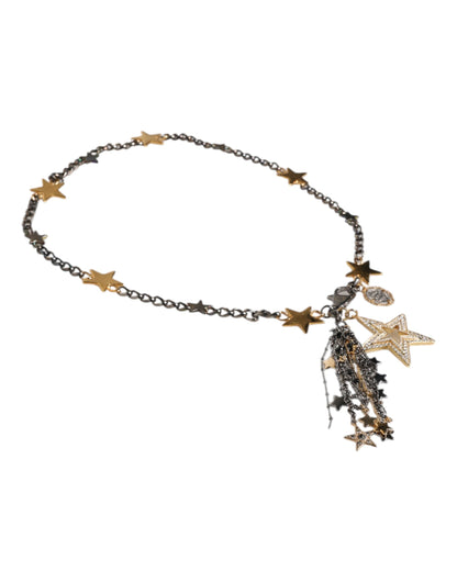 Dolce & Gabbana Silver Gold Brass Embellished Waist Chain Belt