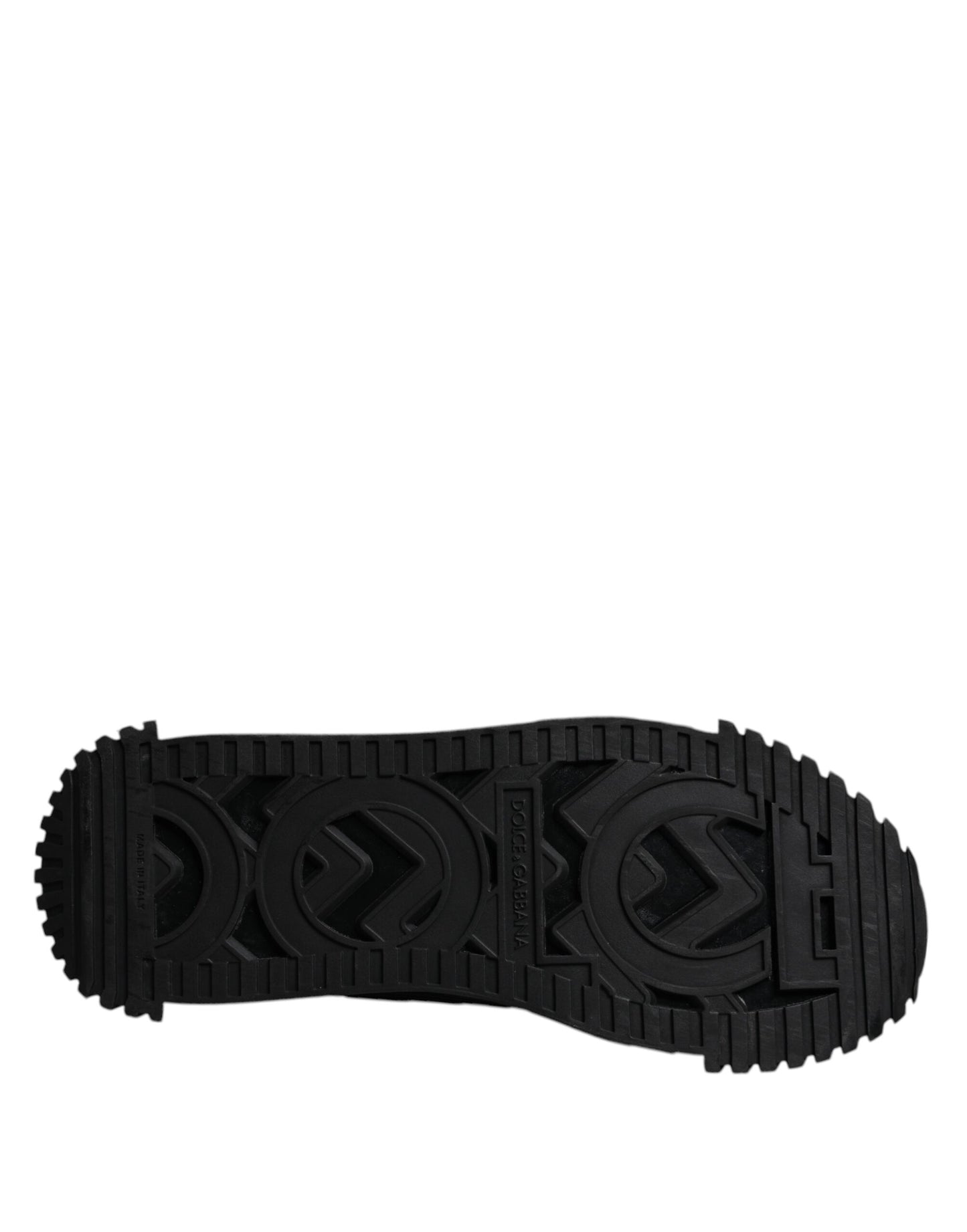 Dolce &amp; Gabbana – Schwarze, niedrige NS1-Sneaker mit Logo und Schnürung