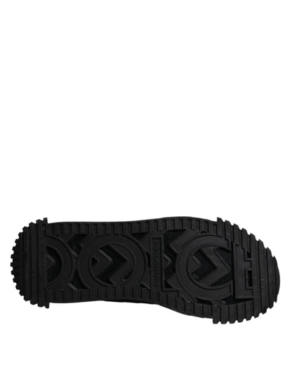 Dolce &amp; Gabbana – Schwarze, niedrige NS1-Sneaker mit Logo und Schnürung