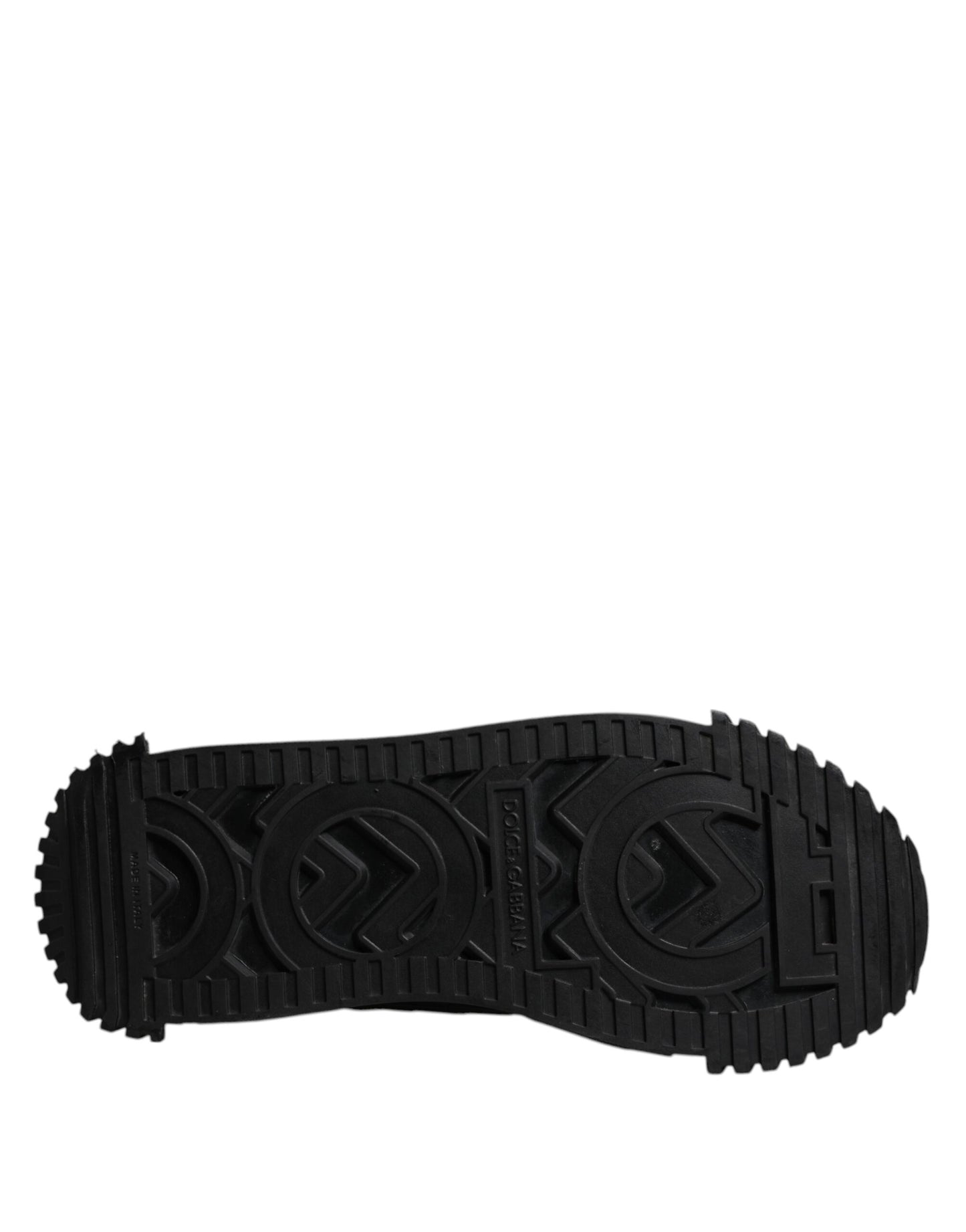 Dolce &amp; Gabbana – Schwarze, niedrige NS1-Sneaker mit Logo und Schnürung