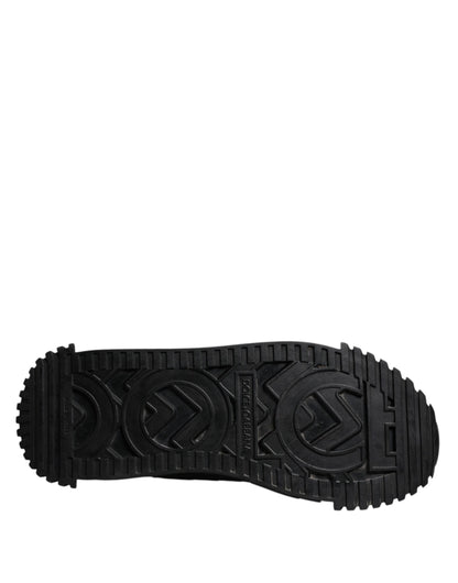 Dolce &amp; Gabbana – Schwarze, niedrige NS1-Sneaker mit Logo und Schnürung