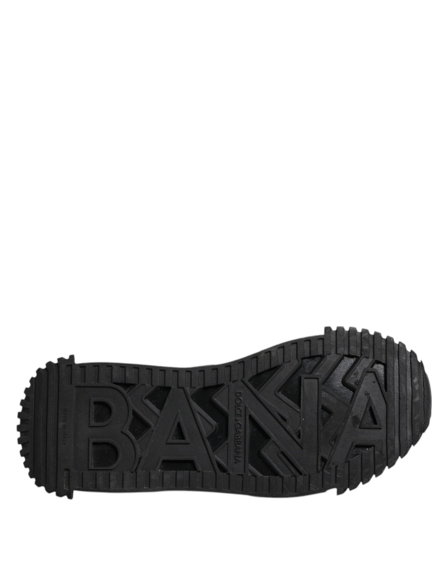 Dolce &amp; Gabbana – Schwarze, niedrige NS1-Sneaker mit Logo und Schnürung