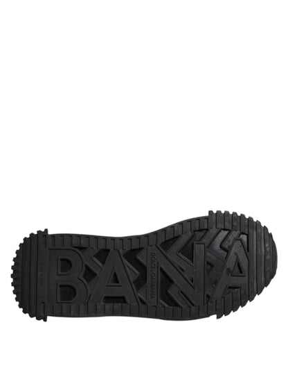 Dolce &amp; Gabbana – Schwarze, niedrige NS1-Sneaker mit Logo und Schnürung