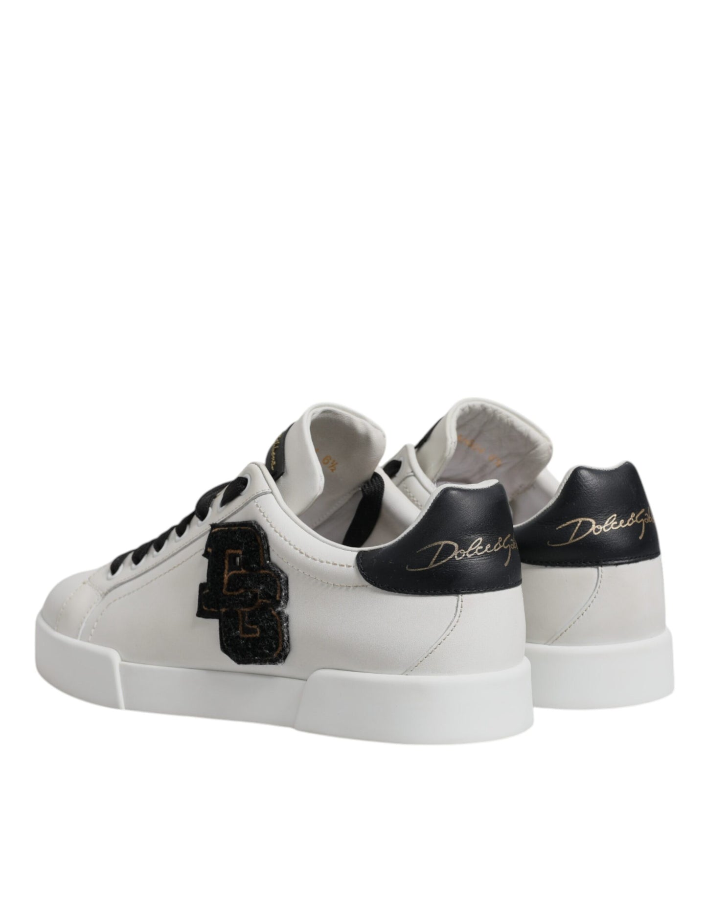 Dolce &amp; Gabbana Weiße Leder DG Logo Low Top Sneakers Schuhe