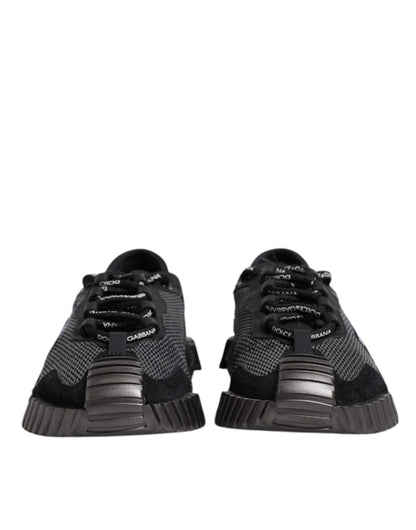 Dolce &amp; Gabbana Herren Sneakers mit Logo in Schwarz und Silber