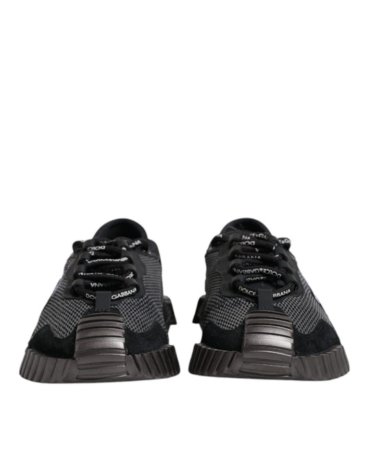 Dolce &amp; Gabbana Herren Sneakers mit Logo in Schwarz und Silber