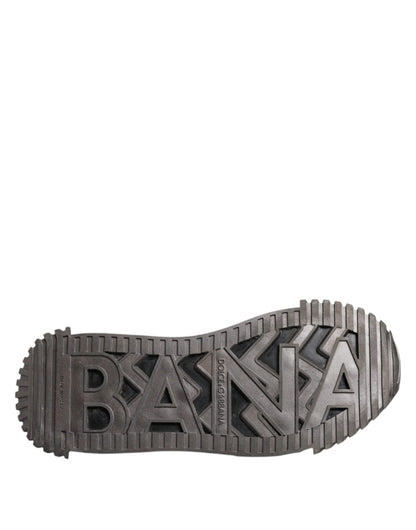 Dolce &amp; Gabbana Herren Sneakers mit Logo in Schwarz und Silber