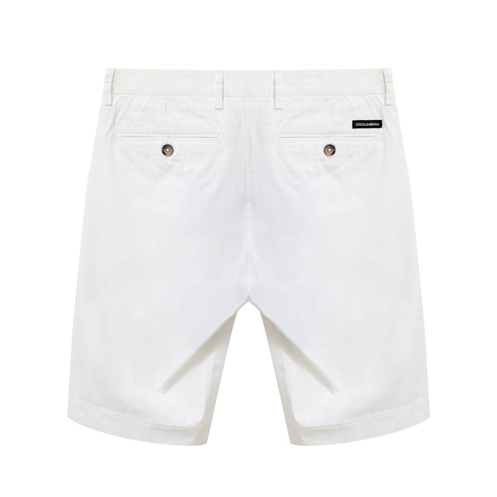 Dolce &amp; Gabbana Weiße Baumwoll-Bermudashorts