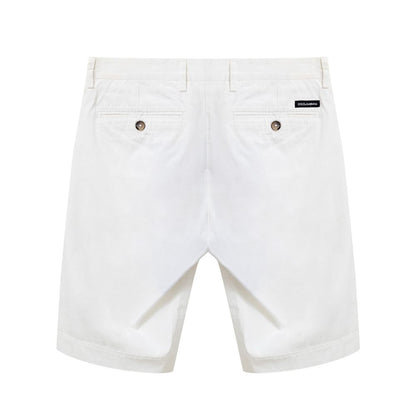 Dolce &amp; Gabbana Weiße Baumwoll-Bermudashorts