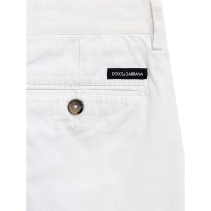 Dolce &amp; Gabbana Weiße Baumwoll-Bermudashorts