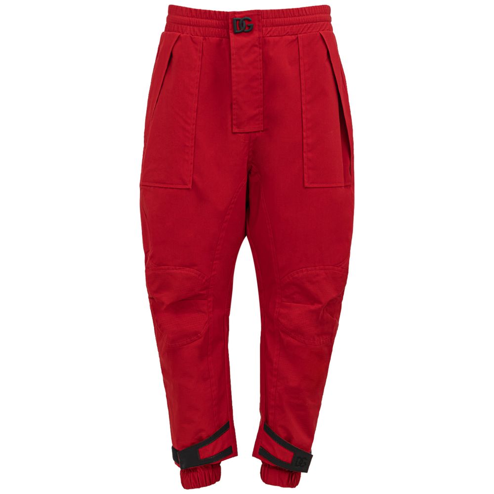 Dolce &amp; Gabbana rote Sport-Hose aus Polyamid