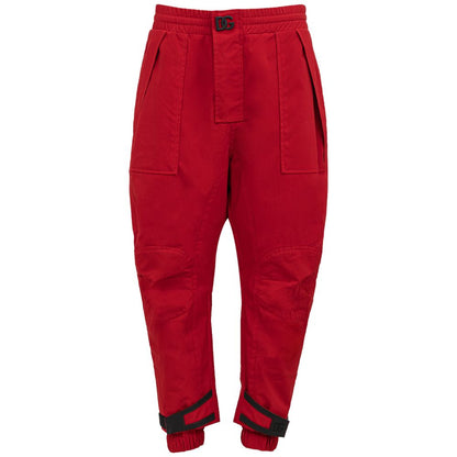 Dolce &amp; Gabbana rote Sport-Hose aus Polyamid