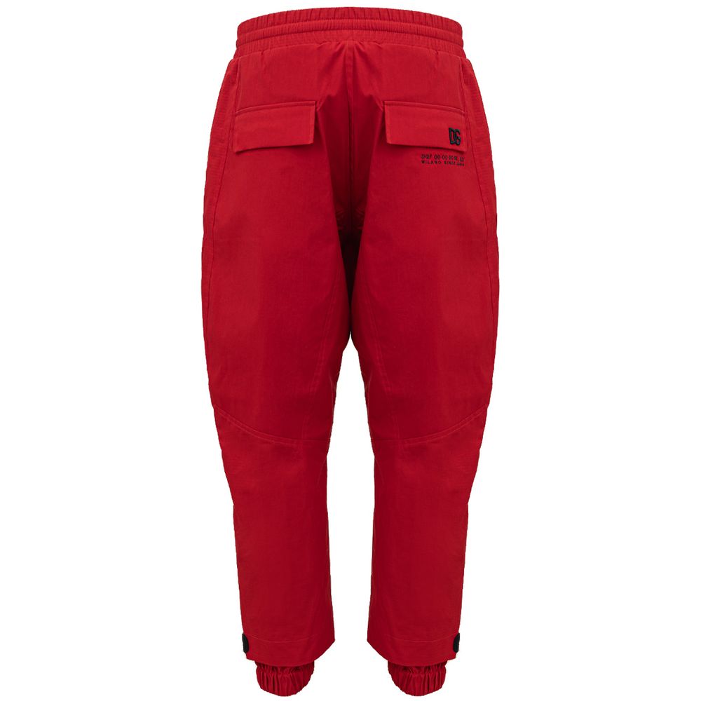 Dolce &amp; Gabbana rote Sport-Hose aus Polyamid