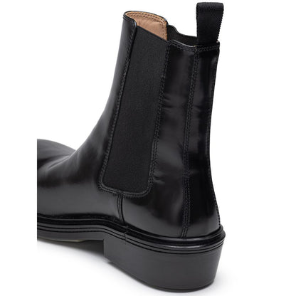 Bottega Veneta – Schwarzer Lederstiefel