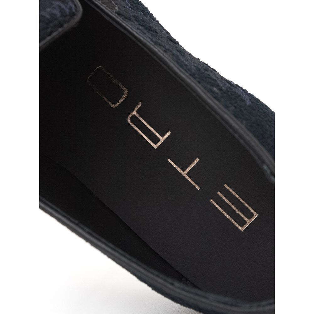 حذاء لوفر سهل الارتداء من الجلد باللون الأزرق من إيترو