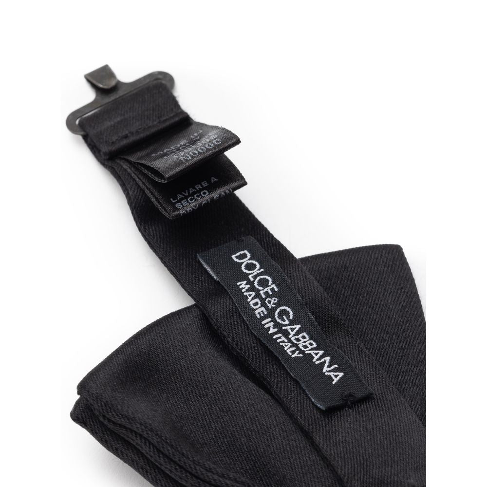 Dolce &amp; Gabbana Schwarze Seidenfliege