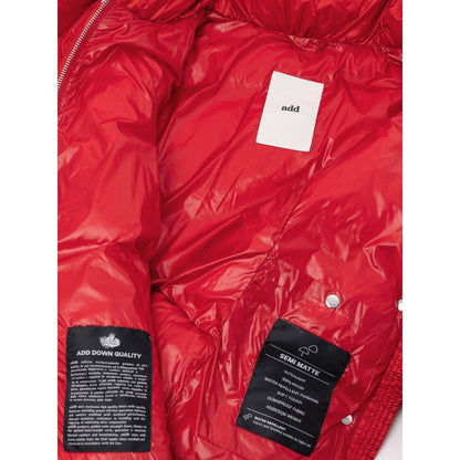 Rote, durchgehende Jacke aus Polyamid hinzufügen