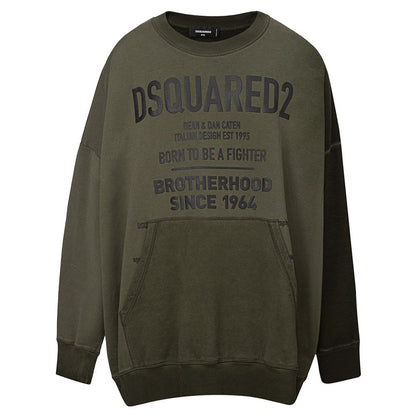 Dsquared² Grünes Baumwoll-Sweatshirt
