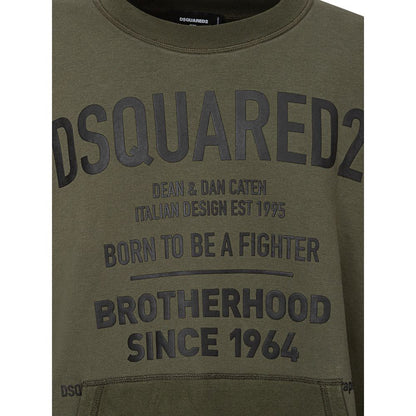 Dsquared² Grünes Baumwoll-Sweatshirt