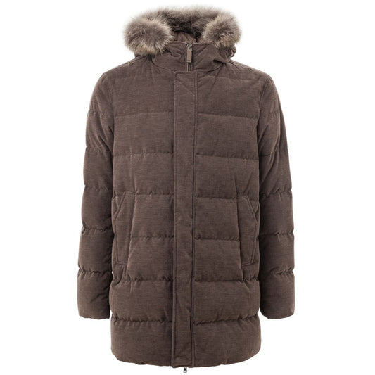 Herno Bomberjacke aus brauner Baumwolle