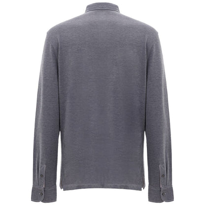 Corneliani Poloshirt aus blauer Baumwolle