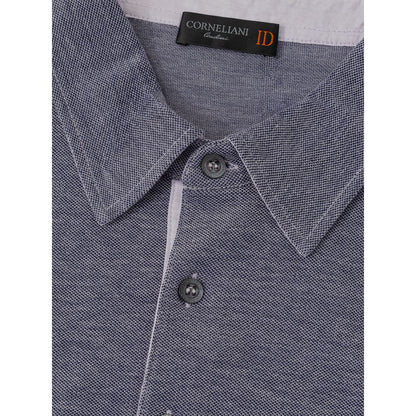 Corneliani Poloshirt aus blauer Baumwolle