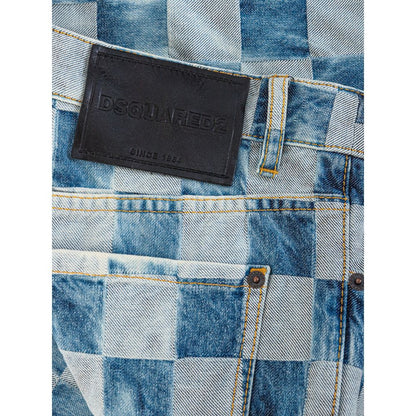 Dsquared² Jeans aus blauem Baumwollstoff im Relaxed Fit Schnitt