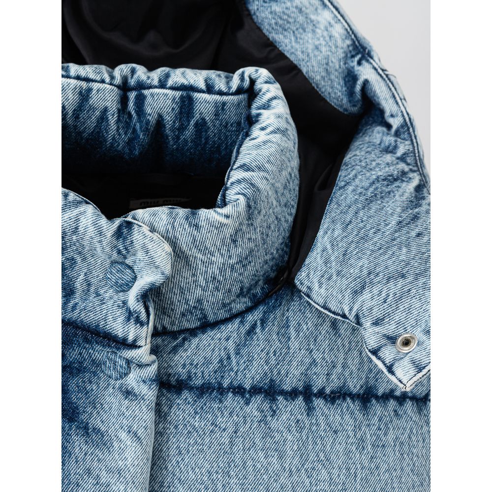 Miu Miu Mantel aus blauem Polyester