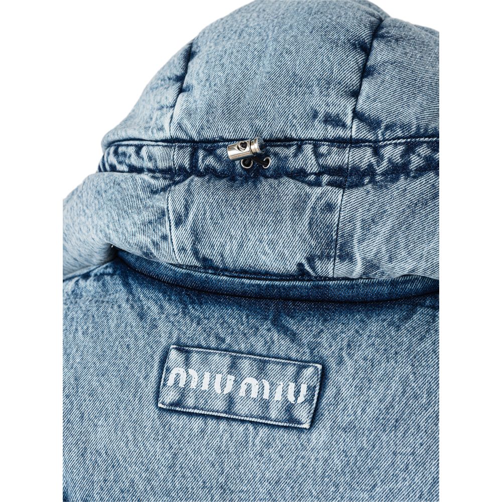 Miu Miu Mantel aus blauem Polyester